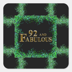 92nd Birthday  Square Sticker