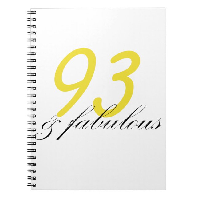 93 & Fabulous Notebook (Front)