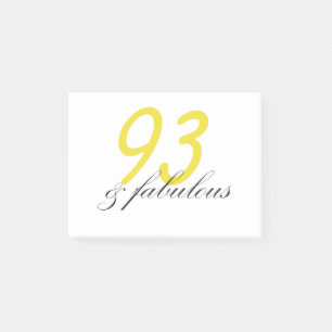 93 & Fabulous Post-it Notes
