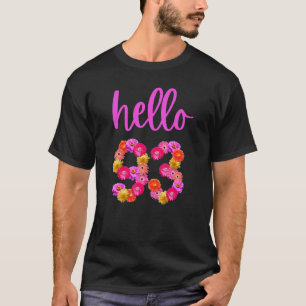 93 Year Old Birthday Flower Hello 93 Its My 93rd B T-Shirt