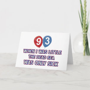 93 year old dead sea birthday designs card