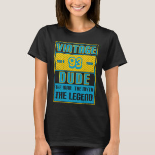 93rd Birthday  for Men Age 93 Year Old Vintage Dad T-Shirt