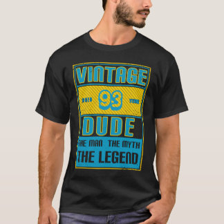 93rd Birthday for Men Age 93 Year Old Vintage Dad T-Shirt