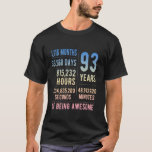 93rd Birthday Men Women Funny 93 Years Old T-Shirt<br><div class="desc">93rd Birthday Men Women Funny 93 Years Old</div>