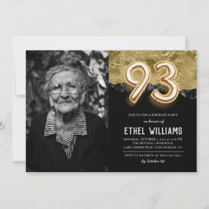93rd Birthday Party Invitation