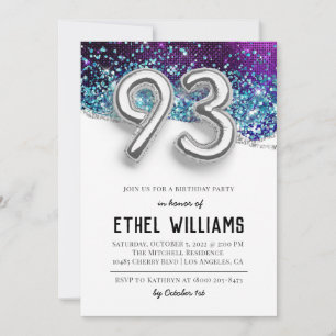 93rd Birthday Party Invitation