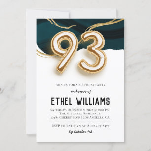 93rd Birthday Party Invitation