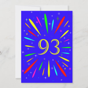 93rd Birthday Party Invitation Explosion 