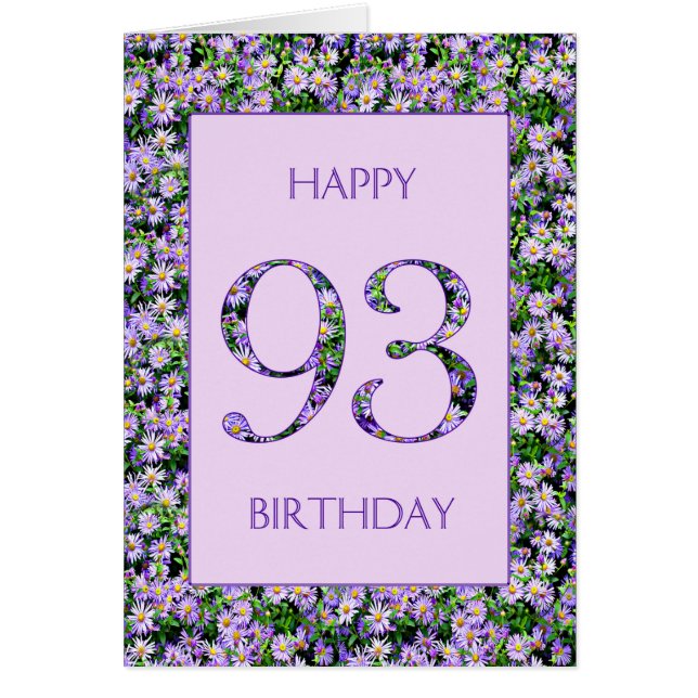 93rd Birthday Purple Daisies (Front)