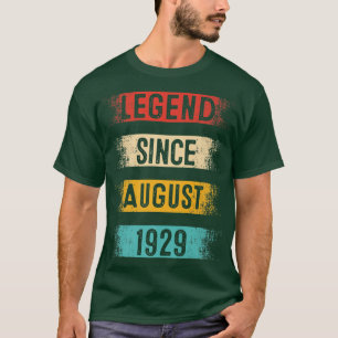 93rd birthday, Retro Vintage Legend Since August 1 T-Shirt