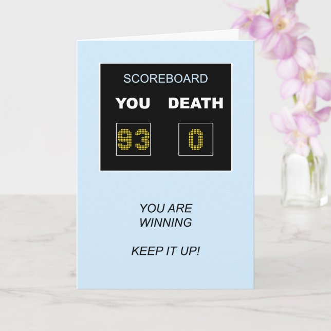93rd Birthday Scoreboard Card (Orchid)