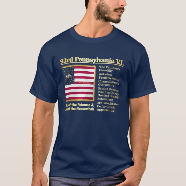 93rd Pennsylvania Volunteer Infantry (BH) T-Shirt (Front)