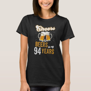 94 Year Old Cheers And Beers 1928 Vintage 94th Bir T-Shirt