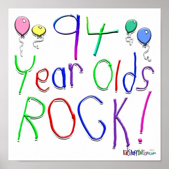94 Year Olds Rock ! Poster (Front)