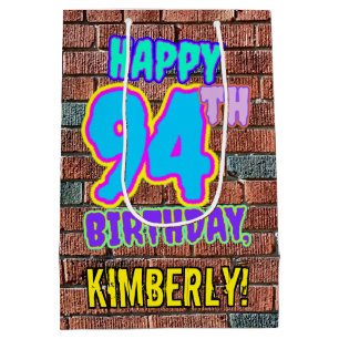 94th Birthday: Fun, Urban Graffiti Inspired Look Medium Gift Bag