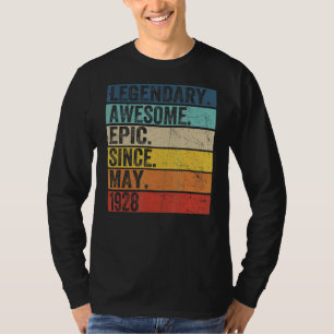 94th Birthday Legendary Awesome Epic Since May 192 T-Shirt