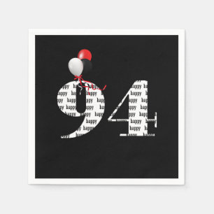94th Birthday party balloons Napkin