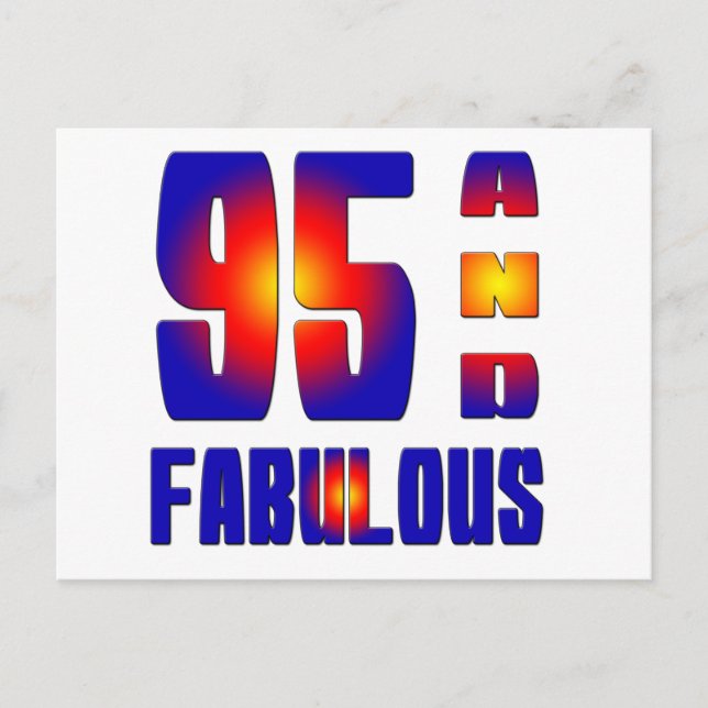 95 And Fabulous Postcard (Front)
