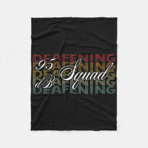 95 Db Squad Hand Sign Language Hearing Loss Awaren Fleece Blanket