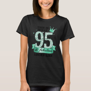 95 & Fabulous I Turquoise White Party Group Photo T-Shirt