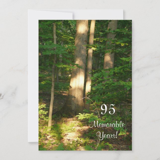 95 Memorable Years/Birthday Celebration-Male Invitation (Front)