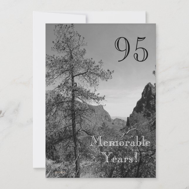 95 Memorable Years/Birthday Celebration-Nature Invitation (Front)
