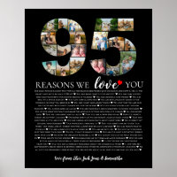 95 Reasons We Love You Photo Collage birthday
