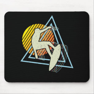 95.Surfing Surfersunsetvaporwavesurfboard Surfer S Mouse Pad