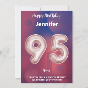 95 year old Happy Birthday card