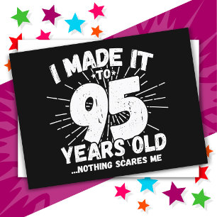 95 Year Old Sarcastic Meme Funny 95th Birthday Postcard