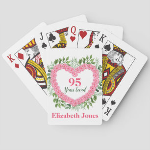 95 Years Loved 95th Birthday Playing Cards