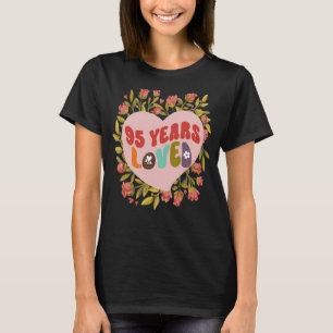 95 years loved women birthday celebration retro fl T-Shirt