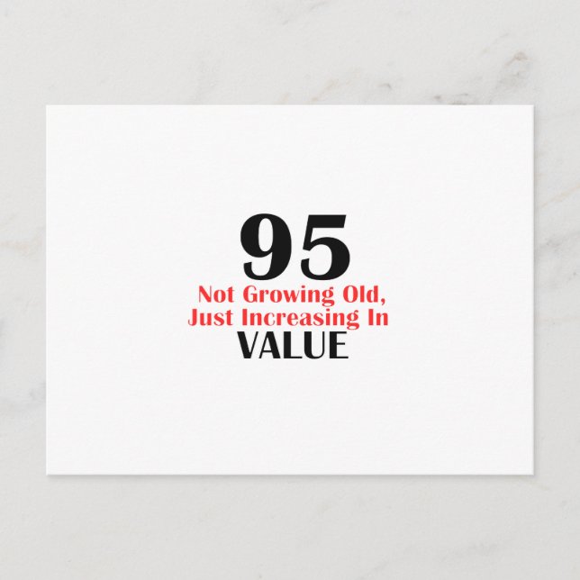 95 years old birthday designs postcard (Front)