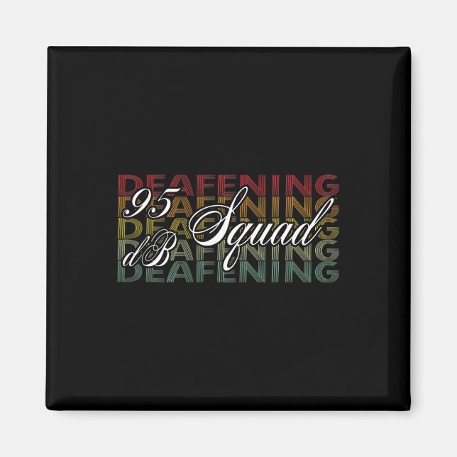 95dB Squad Hand sign language hearing loss awarene Magnet (Front)