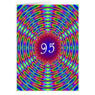 95th Birthday Abstract Trippy Swirls
