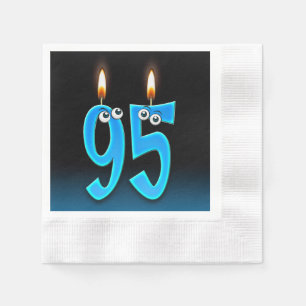 95th birthday candle with eyeballs napkin