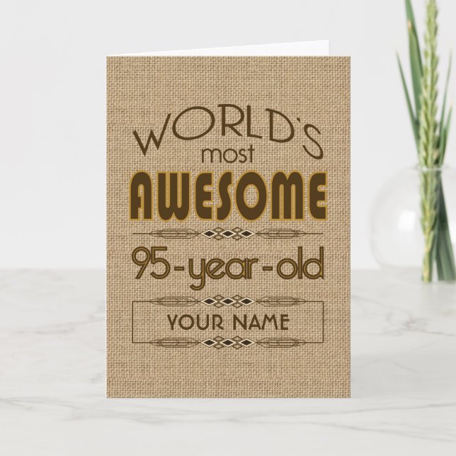 95th Birthday Celebration World Best Fabulous Card (Front)
