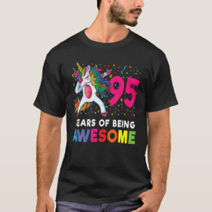 95Th Birthday Dabbing Unicorn Party Gift 95 Years T-Shirt