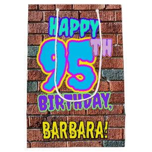 95th Birthday: Fun, Urban Graffiti Inspired Look Medium Gift Bag