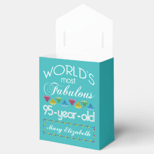 95th Birthday Most Fabulous Colourful Gem Turquois Favour Box