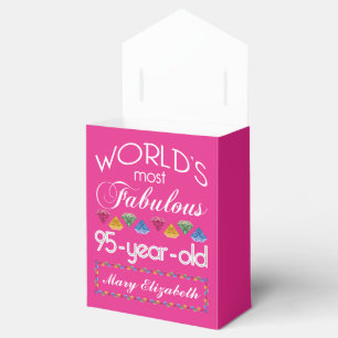 95th Birthday Most Fabulous Colourful Gems Pink Favour Box