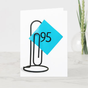 95th Birthday Note On a Paper Clip Card
