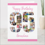 95th Birthday Number 95 Photo Collage Big Custom Card<br><div class="desc">Create your own 95th Birthday Card with a unique photo collage. This big birthday card has a big number 95 cutout filled with your favourite family photos and it can be personalised for mum, grandma or with a name. The template is set up for you to edit the messages inside...</div>