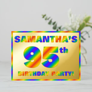 95th Birthday Party — Fun, Rainbow Spectrum “95”