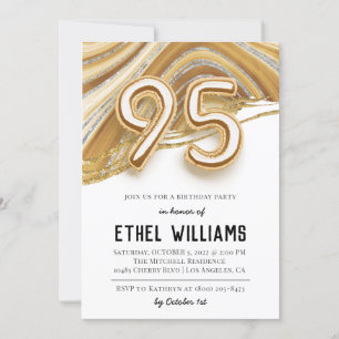 95th Birthday Party Invitation