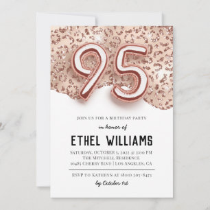 95th Birthday Party Invitation