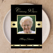 95th Birthday Party Invitation Photo 95th
