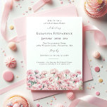 95th Birthday Pink Carnation January Birth Flower Invitation<br><div class="desc">Perfect invitation for an January birthday party. Carnation is the birth flower for that month. It forms a pretty watercolor bottom border on this floral invitation template. All text is editable</div>