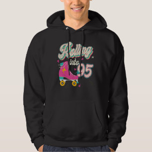 95th Birthday Roller Skates Rolling Into 95 Years Hoodie