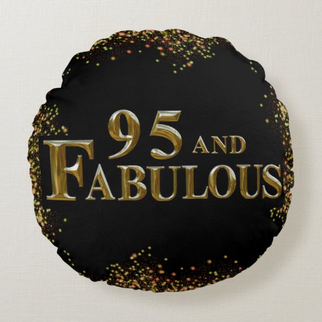 95th Birthday  Round Cushion (Front)
